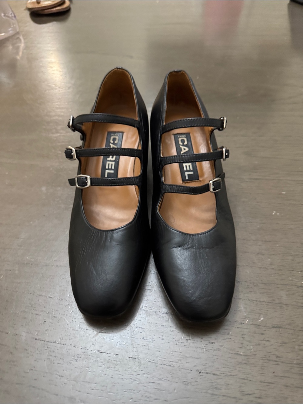 C’AREL PARIS Black leather Mary Jane pumps - Picture 2 of 12